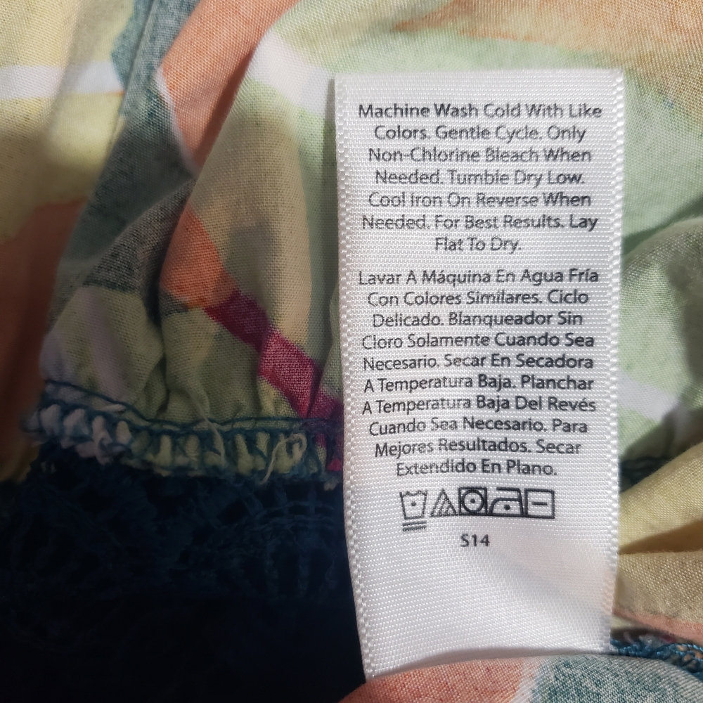 Time and Tru Sz M Vibrant Boho Floral Maxi Skirt - Picture 8 of 8